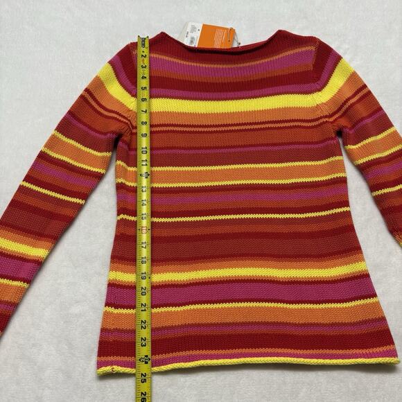Isaac Mizrahi X Target Limited Edition Boat Neck Striped Sweater Pink Red Size M - Picture 12 of 12
